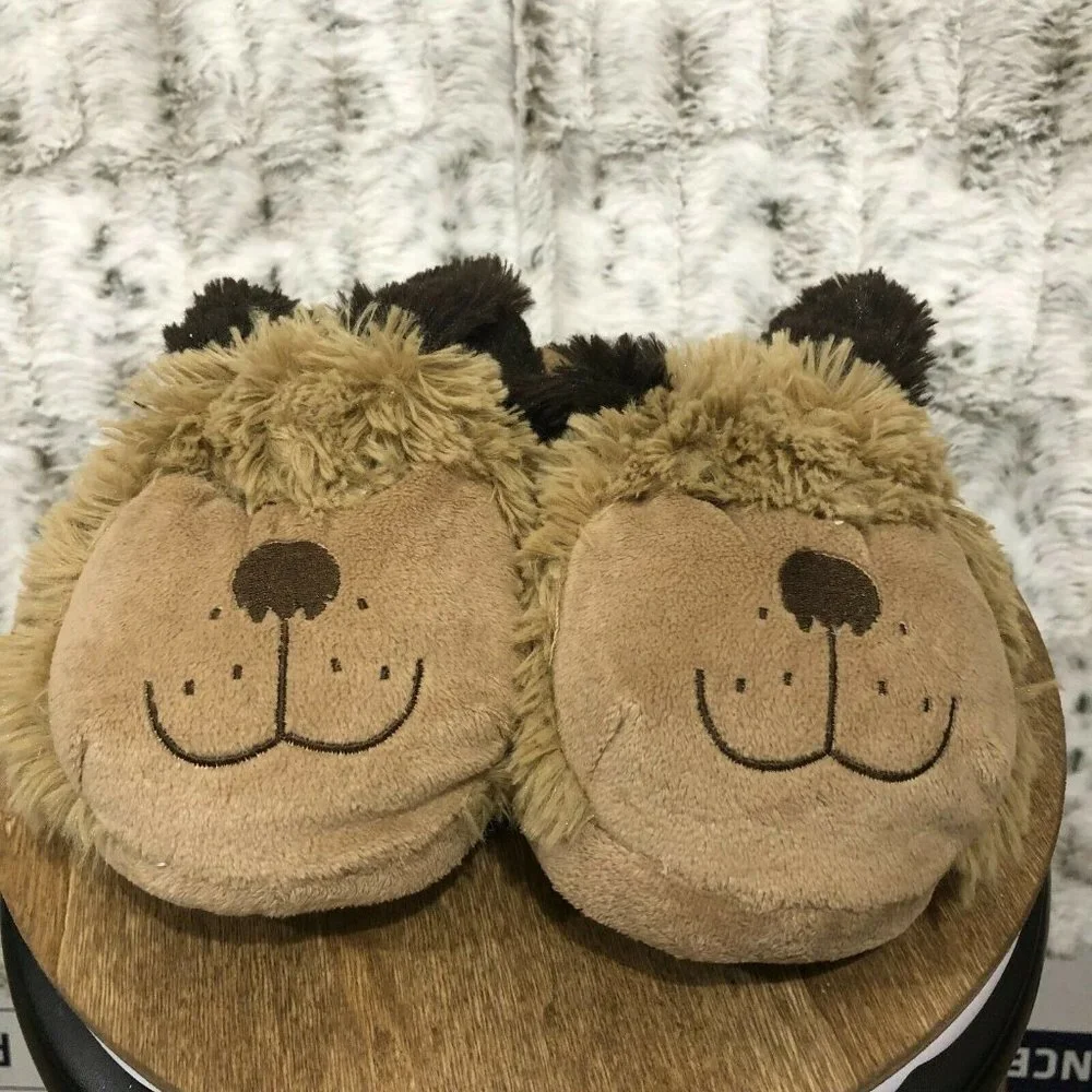 Pillow Pets Puppies Fluffy Dog Kids Slippers Small 13-1